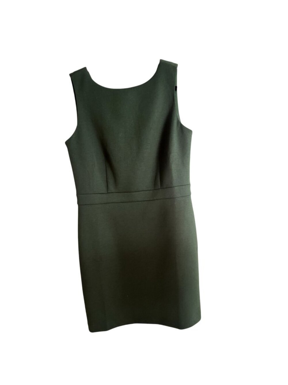 Ann Taylor Forest Green Sleeveless Sheath Dress Size 10 Summer Work Dress